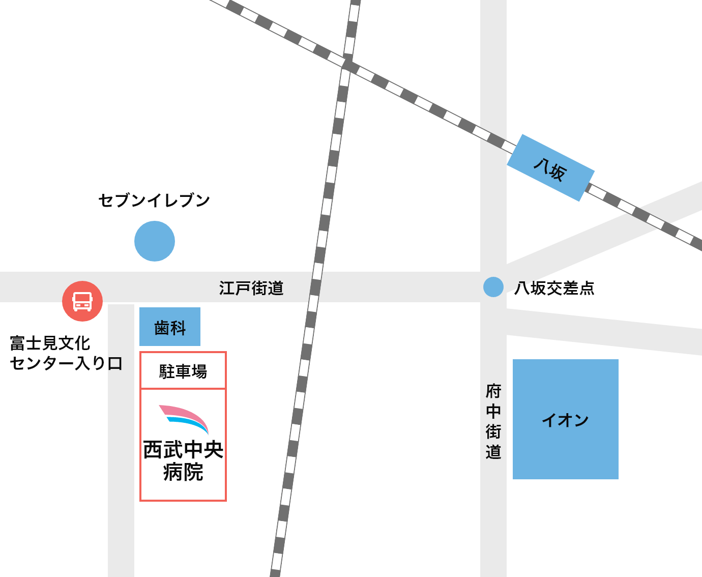 八坂駅からの地図